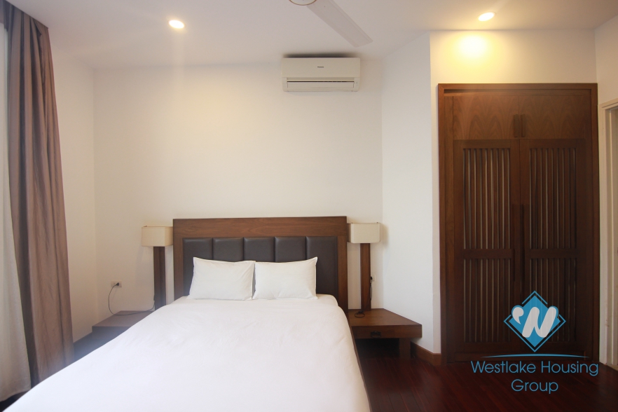 Tay Ho - Lake side apartment for rent with balcony and open living room